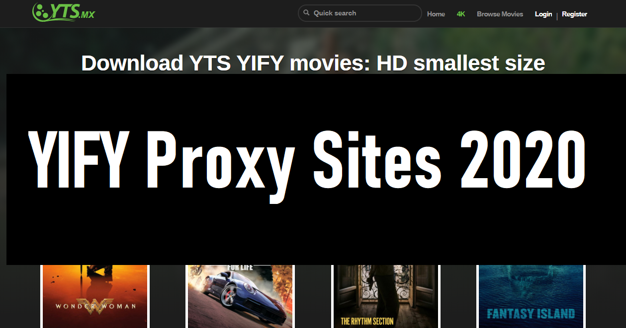 30 working yify proxy mirror unblocked sites in 2020