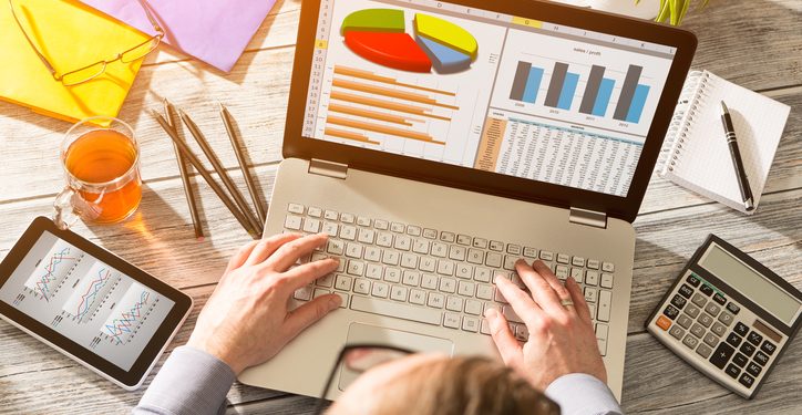 Marketing Graph Statistics Digital Analysis Finance Concept