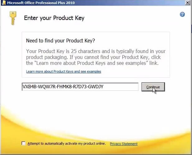 2010 ms office professional plus product key