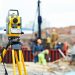 surveyor equipment theodolite at construction site
