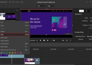 Wondershare DemoCreator split
