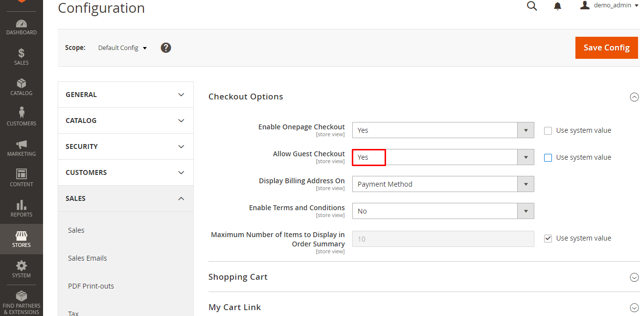 Enable guest checkouts
