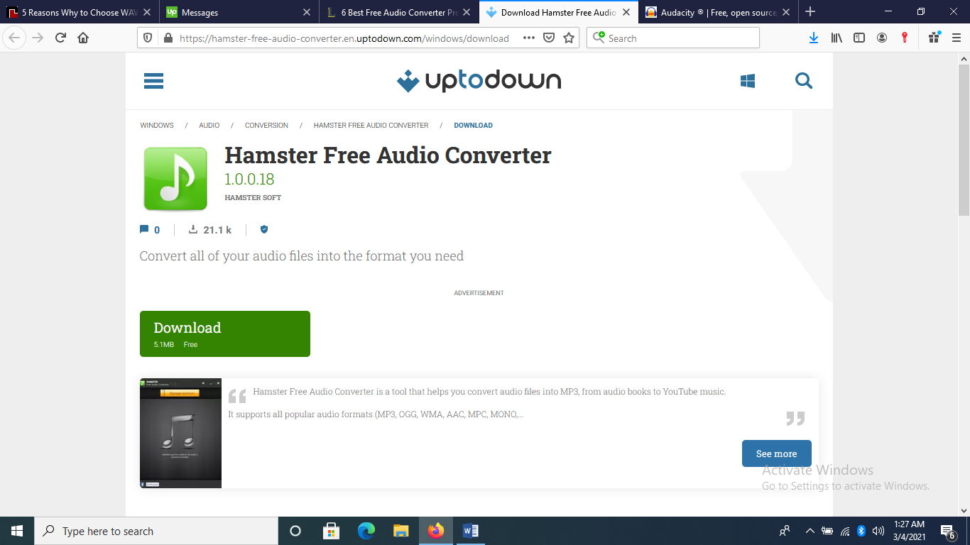 Hamster Free Audio Converter