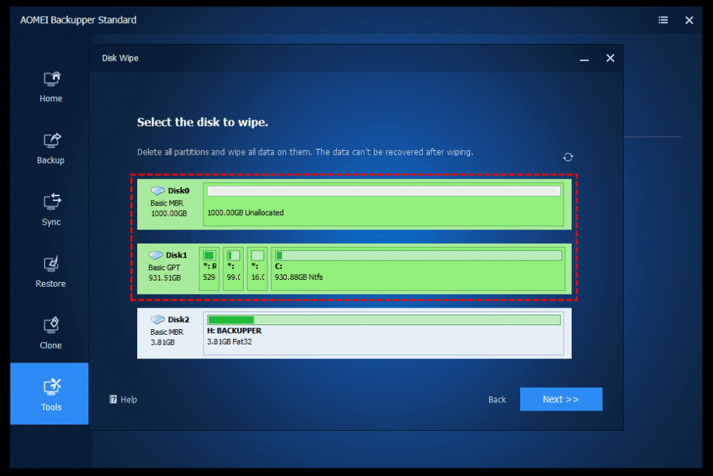 Zero Fill Hard Drive from Bootable USB