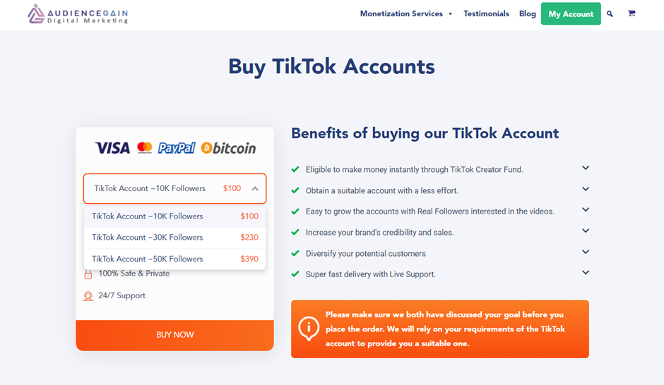 Start Earning Money With Monetized Tiktok Accounts