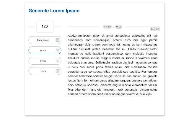 10. Lorem Ipsum Generator
