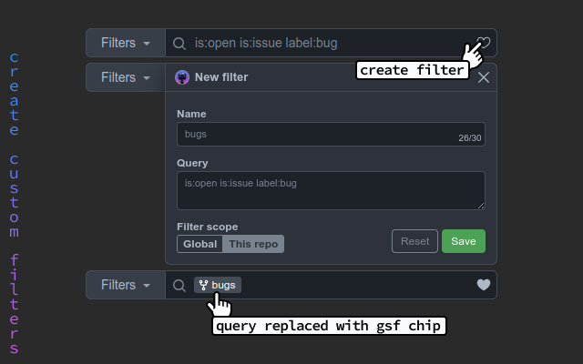 4. GitHub Saved Filters