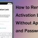 how to remove activation lock without apple id