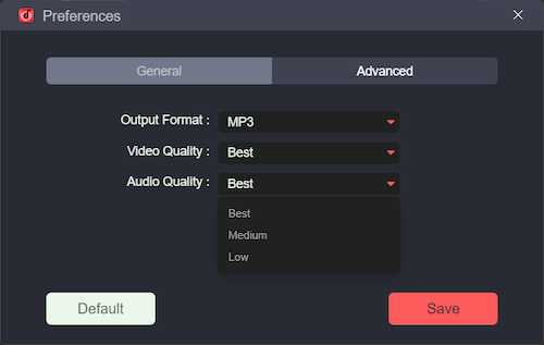 Customize Parameters to Output YouTube Music Tracks