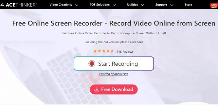 free-online-screen-recorder-interface