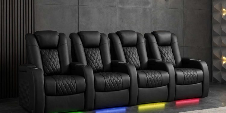 Weilianda 2025 Luxury Version 2.0 Four-Seat Reclining Theater Chairs | Zero Gravity & Multi-Color Lighting