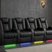 Weilianda 2025 Luxury Version 2.0 Four-Seat Reclining Theater Chairs | Zero Gravity & Multi-Color Lighting